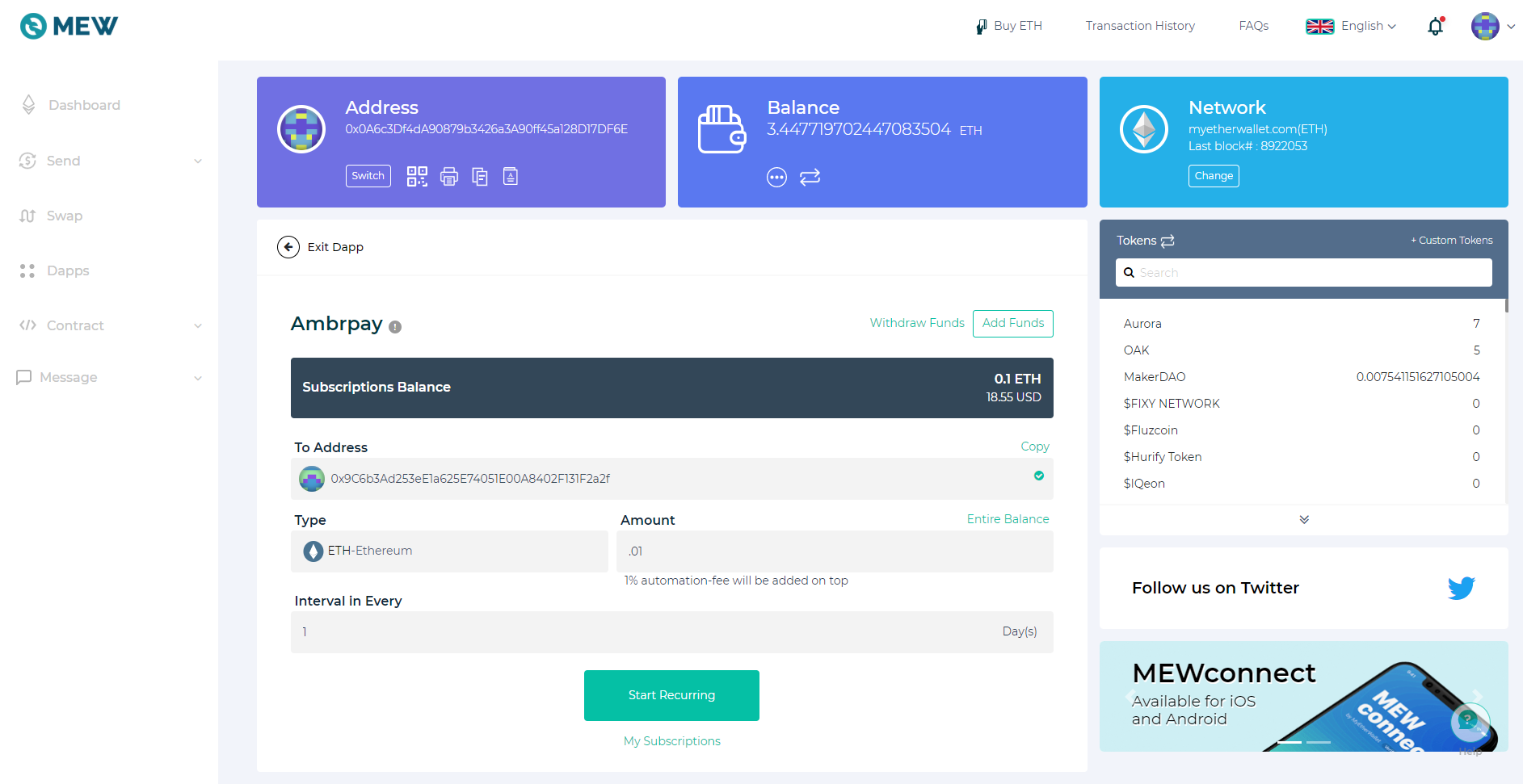 how much eth to gas myetherwallet