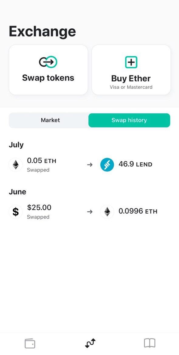 Image of MEW wallet swap completed