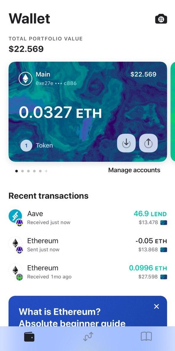 Image of MEW wallet updated balance