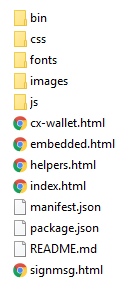 Image of MEW offline folder and files
